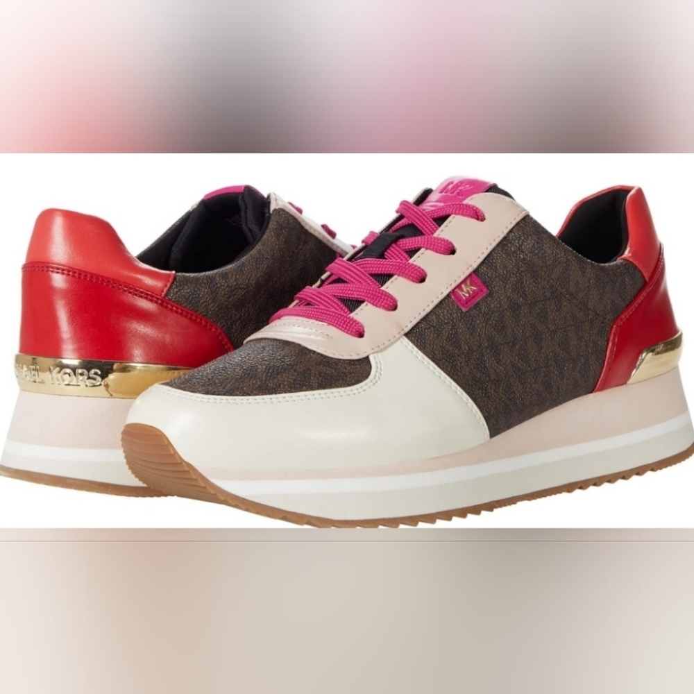 Michael Kors Monique Trainer Pink/Brown - Picture 2 of 11